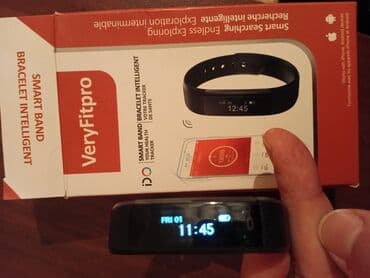 ucuz ağıllı saatlar: İşlənmiş, Smart qolbaq, rəng - Qara — 1