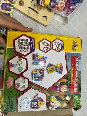 машина для детей: Uşaq inkişafı üçün oyunlar paketi 1) Magic Magnetic – Build Up Set - — 1