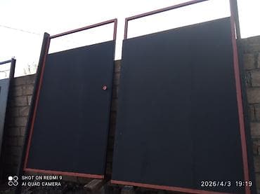 qapi darvaza: İşlənmiş Dəmir Həyət darvazası, Mexaniki, Qapı ilə, rəng - Qara, Kredit yoxdur, Ödənişli çatdırılma — 1