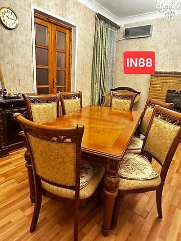 2ci əl stollar: Qonaq otağı üçün, Açılan, 6 stul — 1