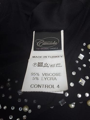 Qadın paltarı – Candela (Made in Turkey) - Rəng: qara - Material: 95% — 2