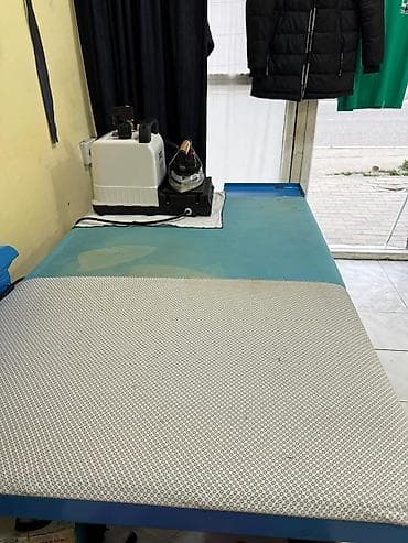 televizor 108 ekran: Peşəkar buxarlı ütü dəsti və ütüləmə masasının komplekti - Sənaye — 2