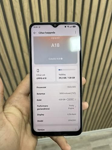 irşad redmi note 12: Oppo A18, 128 GB, İki sim kartlı — 2