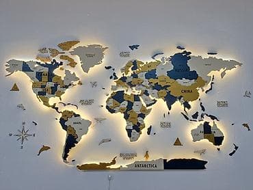 dekor agac: Dünyanın siyasi xəritəsi:Həm işıqlı həm də sadə formada — 4