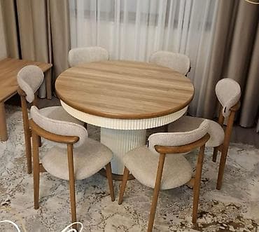 Mətbəx üçün, Açılmayan, Yumru masa, 4 stul