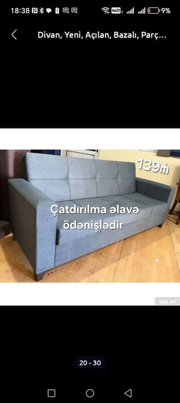 qupka: Divan, Yeni, Açılmayan, Bazasız, Nabuk, Ödənişli çatdırılma — 18