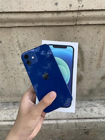 IPhone 12, 64 GB, Göy, Zəmanət, Simsiz şarj, Face ID — 2