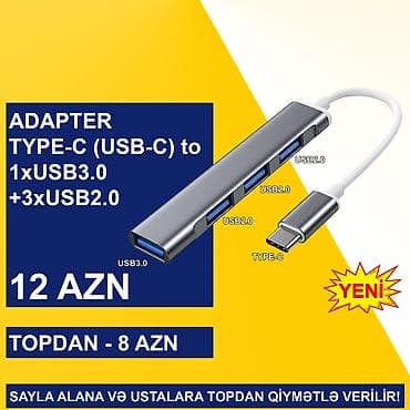 apple notebook: Type-C/USB-C Adapterlər SAYLA ALANA VƏ USTALARA TOPDAN QİYMƏTLƏ — 8