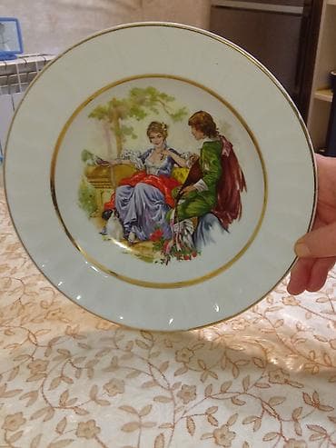 qiz tort sekilleri: Boşqablar, 1 əd, rəng - Ağ, Farfor — 1