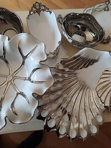 ağ sement: Nahar dəsti, rəng - Ağ, Farfor — 7