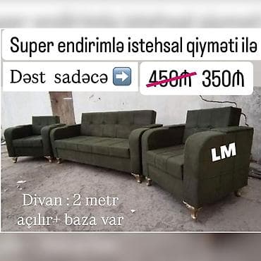 Yeni, Divan, Divan, 2 kreslo lalafo.az -da Yeni, Divan, Divan, 2 kreslo