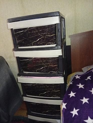 Plastik çekmecəli saxlama modulu - 5 mərtəbəli çekmece sistemi -