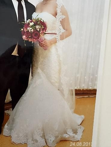 Свадебные платья и аксессуары: Zərif gəlinlik donu – “mermaid” (balıq) silueti - Rəng: qar bəyaz - — 2