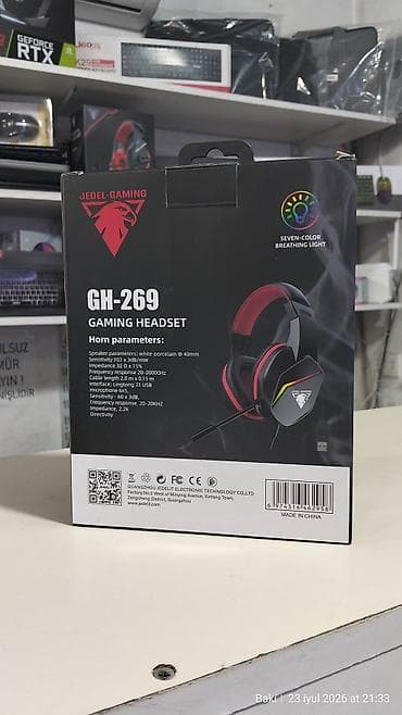 ucuz noutbuklar: JEDEL-GAMING GH-269 oyun qulaqlığı Cihazlar üçün RGB ilə Mikrafon — 2
