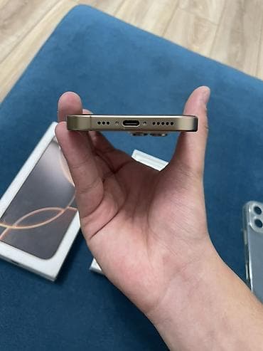 iphone x ekran: IPhone 16 Pro, 128 GB, Qızılı, Face ID — 5