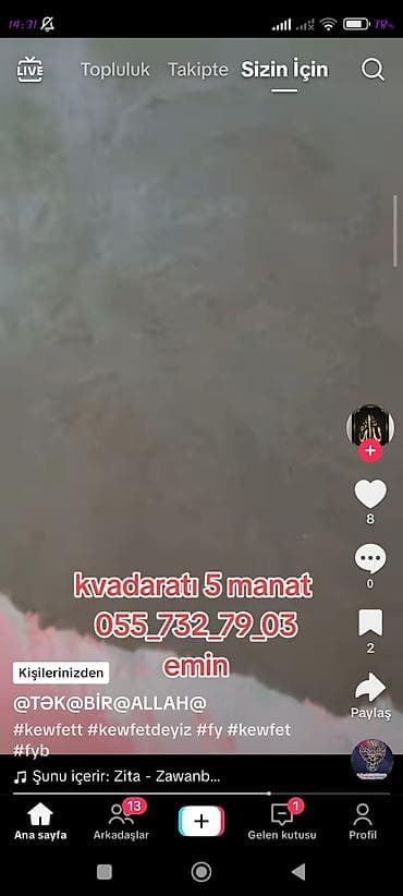horgu suvaq isleri: Xidmət: Divar suvağı və üzləmə işi - Kvadratmetr üzrə görülən peşəkar — 1