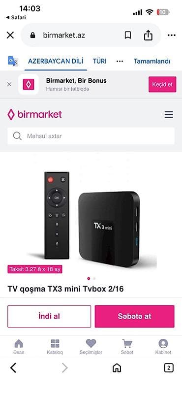 2gb: TX3 Mini TV Box (2GB RAM / 16GB yaddaş) - Android əsaslı smart TV — 2