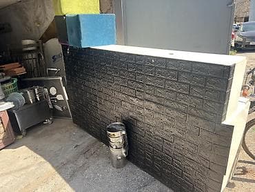 Qara dekorativ bar stendi / resepsiyon masası - Material