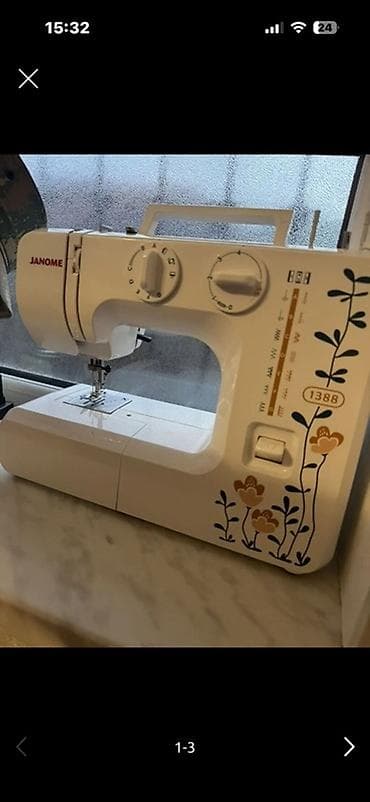 iphone 7 pulus: JANOME tikiş maşını – model 1388 - Mexaniki idarəetmə, yuxarıda — 1