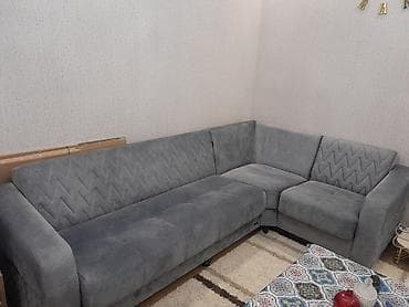 Divanlar: Künc divan, İşlənmiş, Açılan, Bazalı, Vеlur parça, Çatdırılma yoxdur — 1