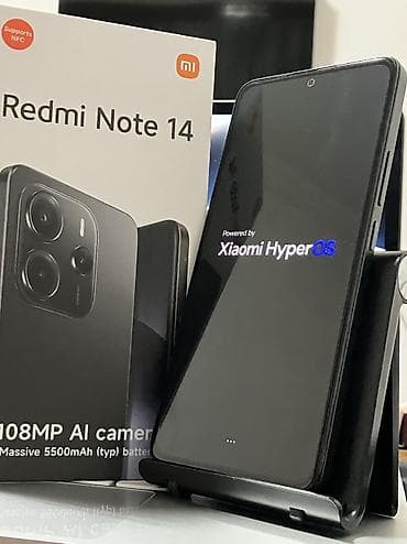 honor 5 magic pro: Redmi Note 14, 256 GB, rəng - Qara, Zəmanət, Düyməli, Sensor — 6