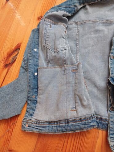 Pencəklər: Klassik mavi cins gödəkçə - Material: 100% denim (cins parça), orta — 3