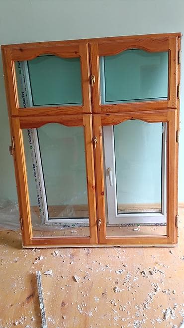 hamam akses: Məhsul: Şüşəli taxta qapılar və taxta pəncərə Təsvir: - Material — 4