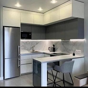 Кухонный гарнитур на заказ, Самозакрывающие петли, Стекло, Нет кредита, Бесплатная доставка