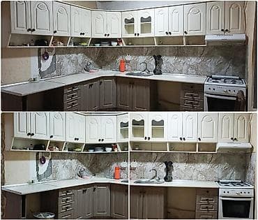 Кухонные гарнитуры: Mətbəx mebeli 390 Azn. Ölçü 2.53 * 1.83. Üstündə moyka, aspirator — 1