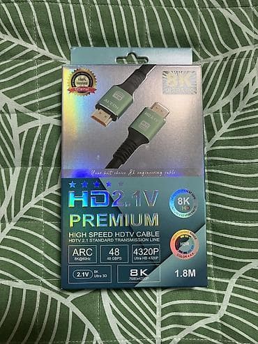 video registor: HD 2.1V Premium HDMI kabeli - Standart: HDMI 2.1 (HDTV 2.1 Standard — 1