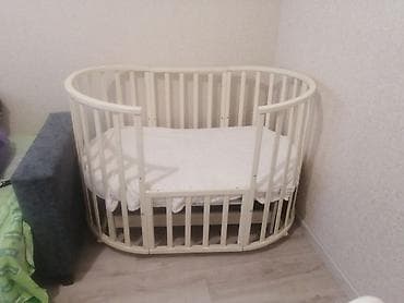 ucuz manej: Oğlan və qız üçün, Yumru, Beşik, Dəstsiz, Matras ilə, Yellənmə mexanizmsiz — 2