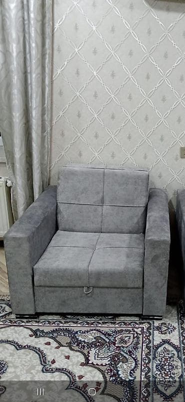 Yeni, Di̇van-kravat, 2 kreslo, Bazalı, Açılan