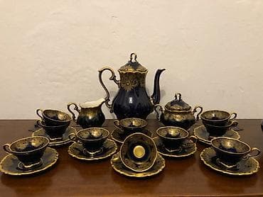 Qəhvə dəsti, rəng - Qara