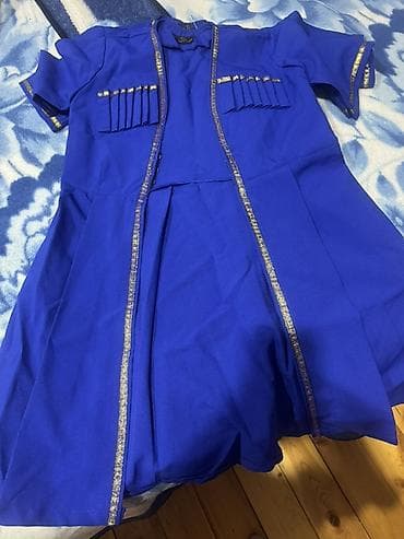 Детская одежда и обувь: Mavi rəngdə milli üslubda oğlan uşağı üçün rəqs/şou geyim dəsti — 2