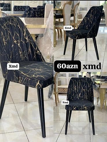 Mətbəx üçün, Qatlanmayan, rəng - Qara Stul