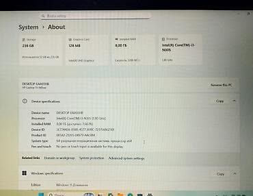 hp kompüter: HP Laptop – 15.6" ekranlı, gümüşü korpuslu, nazik çərçivəli model — 7