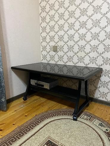 ref: Düz masa, Açılmayan, Təkərli, Şüşə, Türkiyə, Zəmanətsiz, Ödənişli çatdırılma, Pulsuz quraşdırılma — 1