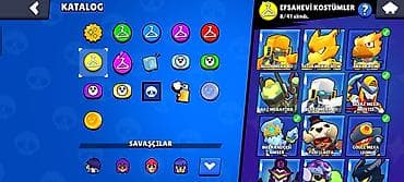 oyun qonsolu: Brawl Stars oyunu üçün hesab - Kupa: 43.558 - Gücləndiricilər, mağaza — 6