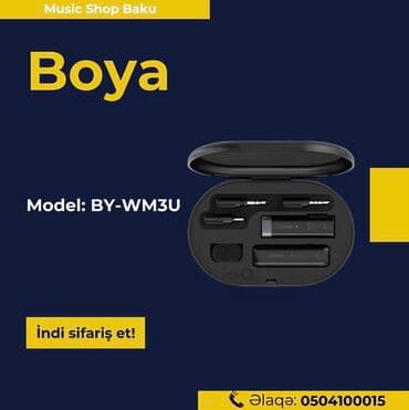 bluetooth mikrafon: Boya mikrofon Model: BY-WM3U — 1