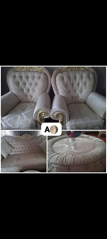 куплю мебель бу баку: Б/у, Классический диван, Журнальный стол, 2 кресла — 1