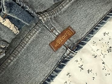 idman dest: Qadın geyim dəsti: Bozzie markalı yüksək bel geniş kəsim cins şalvar + — 3