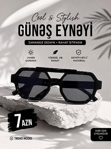 Günəş eynəyi – cool & stylish trend model - UV400 qoruma: Günəş