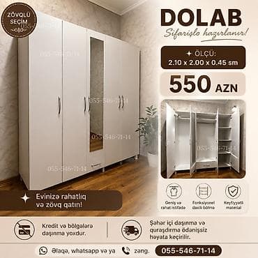 dola: Dolab sifarisle hazırlanır. ⚜️ İstehsaldan satiş, otağınıza uygun — 1