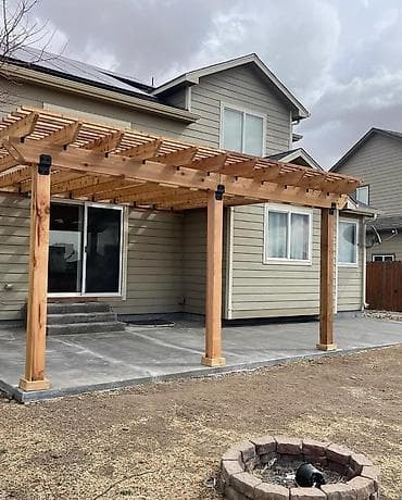 Taxta pergola – həyət və eyvanlar üçün - Material: keyfiyyətli massiv