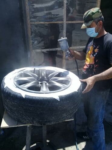 гиря 16 кг: Diskilərin rənglənməsi və təmiri. Ünv. 8 ci. Km. maşın bazari usta — 1