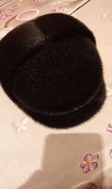 uşaqlar üçün flisli papaqlar: Qara rəngli norka papaqTezedir.Rusiyadan alinib. - Klassik, dairəvi — 3