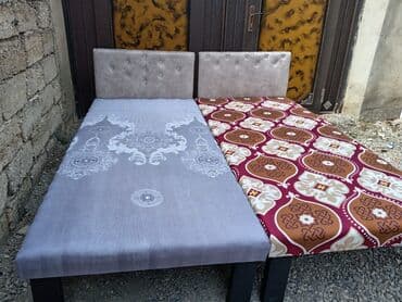Təzə çarpayılar. 1 nəfərlik çarpayılar 60manat. 2 nəfərlik taxt — 29