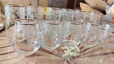 demir stekan: Stəkanlar, Şüşə, 12 ədədli dəst — 3