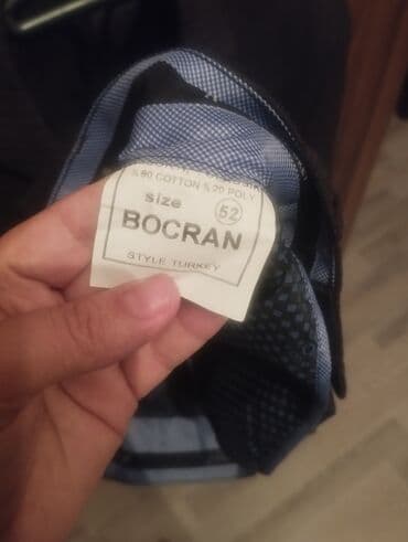 BOCRAN kişi kostyumu - Üçlü dəst: pencək, şalvar və geyim çantası -