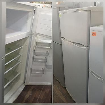 İki qapılı soyuducu (üstündə dondurucu bölmə) - Korpus: ağ rəng